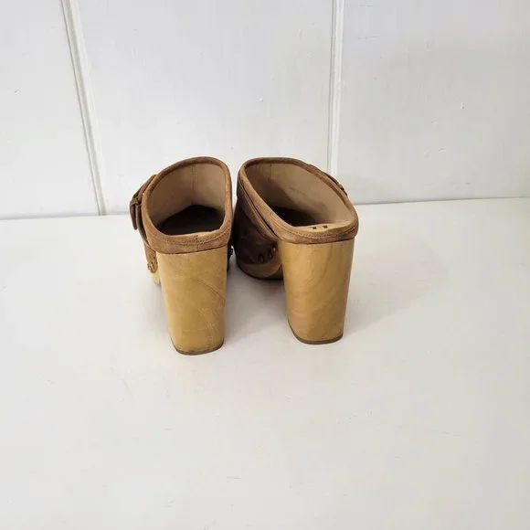 Veronica Beard Dacey Pecan Suede Clogs New - Picture 6 of 7